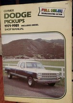 Clymer A243 Dodge Pickups 1971-1981 Shop Manual Includes Diesel w/ color section - £9.27 GBP
