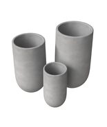 LeisureMod Topiary 3-Piece Mid-Century Modern Planter Set: Fiberstone an... - $11,608.23 MXN