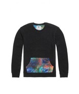 ON THE BYAS CREWNECK COSMIC RITT SWEATSHIRT BLACK MENS GUYS NEW POUCH PO... - £25.94 GBP