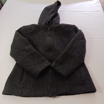 Fleet Street Women&#39;s Gray Wool Blend Full Zip Pockets Coat Hoodie Jacket... - €16,94 EUR