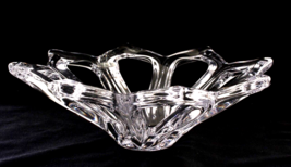 Vannes le Chatel Art Glass Crystal Sculpture Centerpiece Bowl Stunning 15&quot; - £72.69 GBP