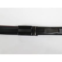 Men VALENTINI Leather Track Belt Adjustable Removable Buckle V525 Black image 8