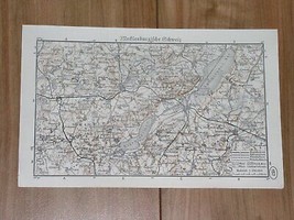 1938 Vintage Map Of Mecklenburg Switzerland Mecklenburgische Schweiz Germany - $22.93