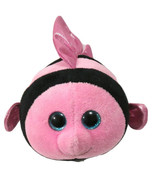 Ty Beanie Babies Ballz Gilly Pink Angel Fish 6&quot; Bean Plush Blue Glitter ... - £10.55 GBP