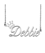 Debbie Name Necklace Tag with Crown for Best Friends Birthday Party Gift - $15.99