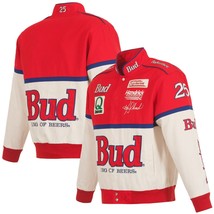 Nascar Ken Schrader JH Design Budweiser Bud King of Beers Snaps Cotton Jacket - £125.89 GBP