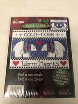 Sealed Bucilla Counted Cross Stitch-Cold Nose, Warm Hearts-5 by 7 inches... - £6.59 GBP
