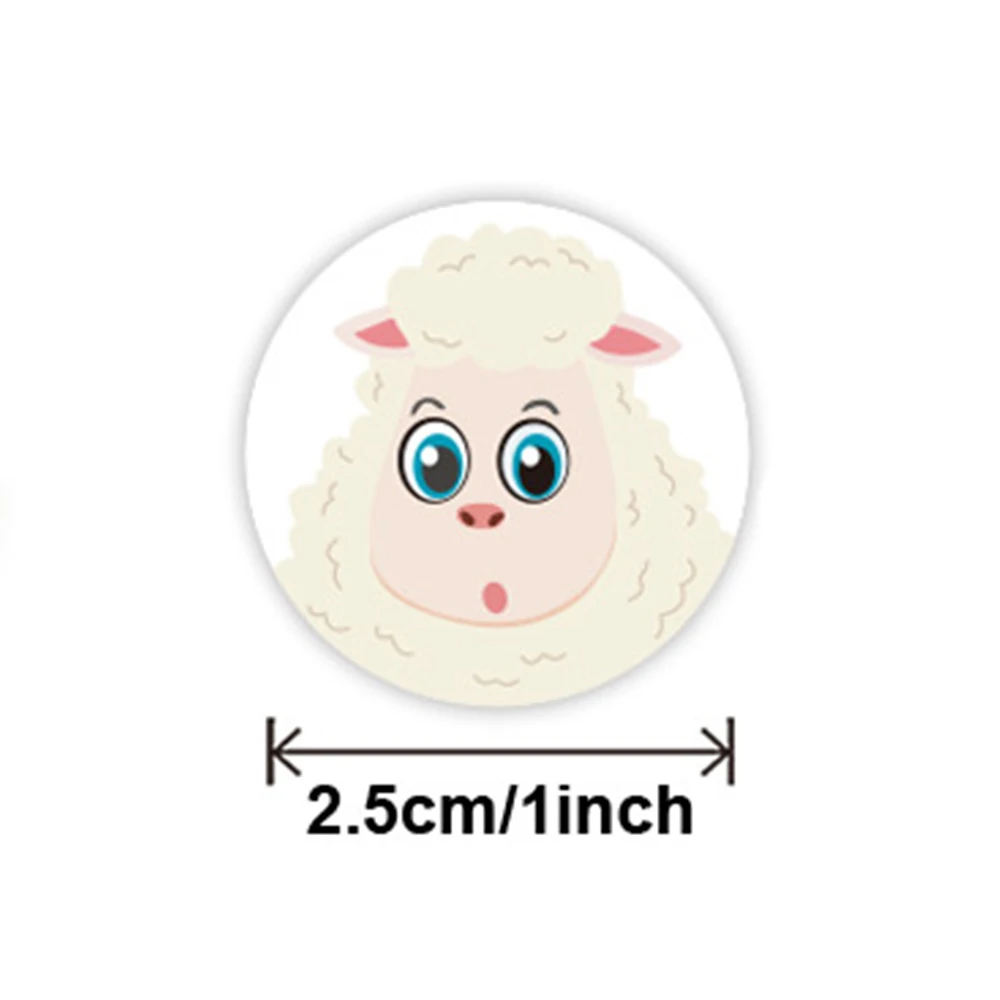 Cs 1inch cartoon animal children sticker label thank you cute toy game sticker diy gift thumb200
