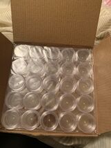 50 Pack New Empty 5 Grams Acrylic Clear Round Jars BPA Free 5g/5ml Clear... - €8,59 EUR