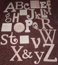 Alphabet Set -Wooden Letters -Alphabet Wall-ABC Wall- UNPAINTED  12&quot; to 6&quot; lette - £105.72 GBP
