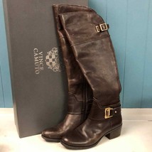 Vince Camuto Basira burly brown pull up knee high leather women’s size 8 - £66.51 GBP