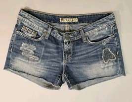 BKE Denim Women&#39;s Madison Jean Shorts Distressed Cutoff Low Rise Cotton ... - €20,84 EUR