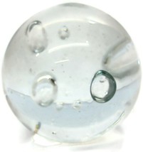 Vintage Paperweight Clear Round Art Glass Air Bubbles Sphere Ball - £23.72 GBP