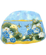 Blue Water Lilies: Quilted Art Wall Hanging - $405.00