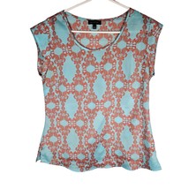 The Limited Womens Blouse Top Blue Orange Boho Paisley Print Size S - $15.51