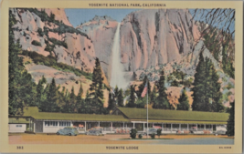 Postcard California Vintage Yosemite Lodge Linen 1930&#39;s 5.5 x 3.5 &quot; - £4.71 GBP