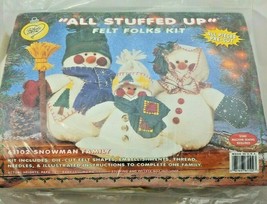 All Stuffed Up Felt Folks Kit Snowman Family Christmas Craft Kit - $18.69