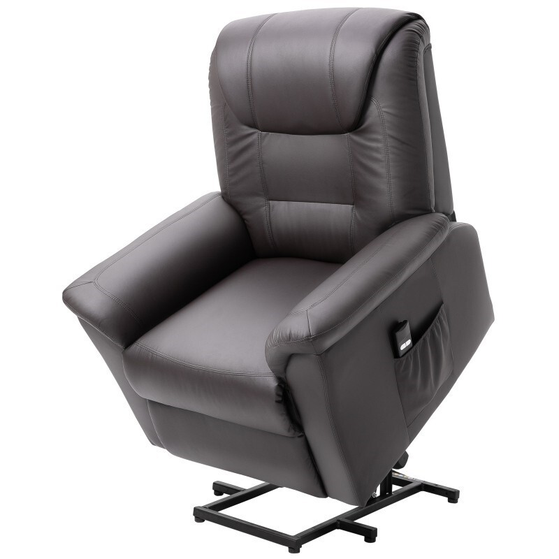 Electric PU Leather Power Lift Chair with Remote Control &amp; Side Pockets ... - $692.99