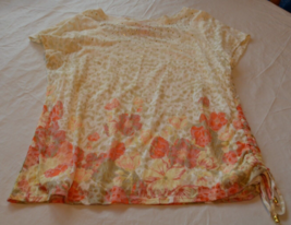 Hearts of Palm Women&#39;s Ladies Short Sleeve blouse Shirt Size PL Petite Large - £12.37 GBP