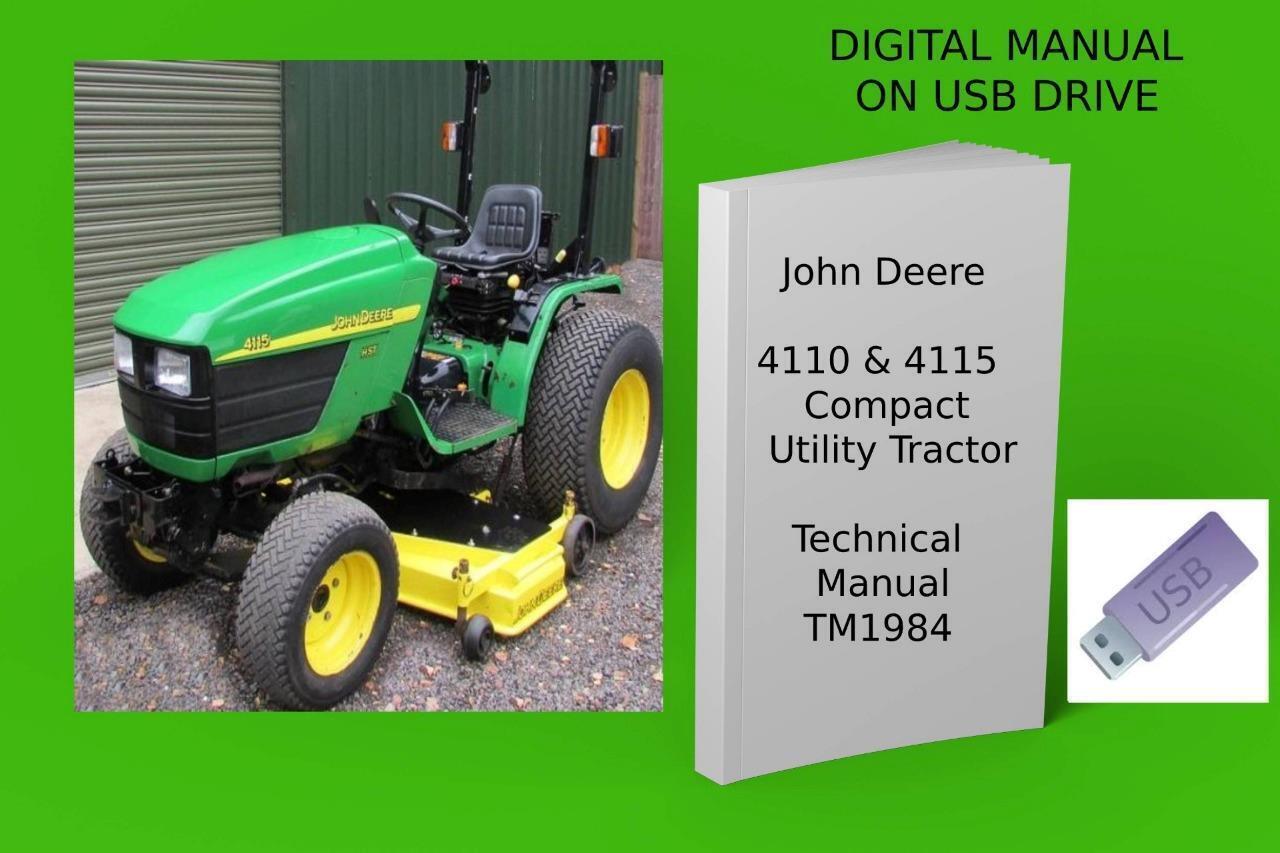 John Deere 4110 4115 Compact Utility Tractor Service Technical Manual Se... - $23.74