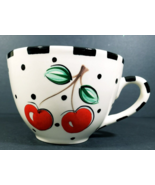 Mary Engelbreit Studio Art Black and Red Cherries Mug No Saucer 3.5&quot; x 5... - £23.52 GBP