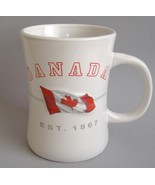 Cup Ceramic Canada Collectible Souvenir Coffee Mug Maple Leaf Flag Canadian - £20.04 GBP