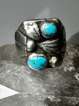 Navajo  Ring Turquoise Tribal size 7 sterling silver women - £140.86 GBP