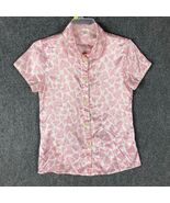 Adonna Sleep Top Women&#39;s Medium 100% Polyester Hearts Short Sleeve Butto... - €10,27 EUR