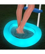 Inflatable Pool Foot Bath Basin with Colorful Lights - £19.56 GBP