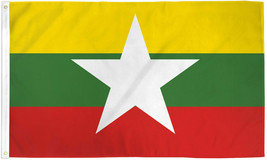 Myanmar 3x5ft Flag of Myanmar Myanmars Flag 3x5 House Flag 100D - £12.54 GBP