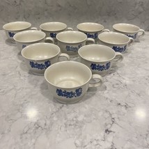 Set of 10 Pfaltzgraff YORKTOWNE USA Stoneware Coffee Tea Soup Cups Mugs 7-1 EUC - £16.04 GBP