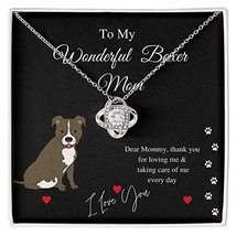Love Knot Necklace To My Wonderful Boxer Mom - £55.52 GBP