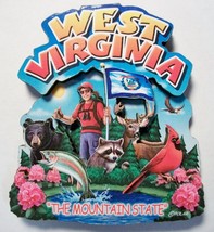 West Virginia the Mountain State Artwood Montage Fridge Magnet - £5.27 GBP