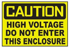 Caution High Voltage Do Not Enter Sticker Safety Decal Sign D710 - £1.54 GBP+