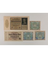 1922-1944 Germany 5-Notes Currency Lot Weimar Republic Allied Military - $62.96