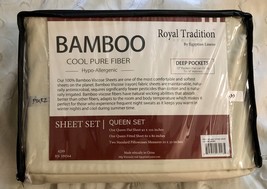 Egyptian Bedding Luxurious Rayon from Bamboo Sheet Set Queen ( Ivory ) - $1,883.86 MXN