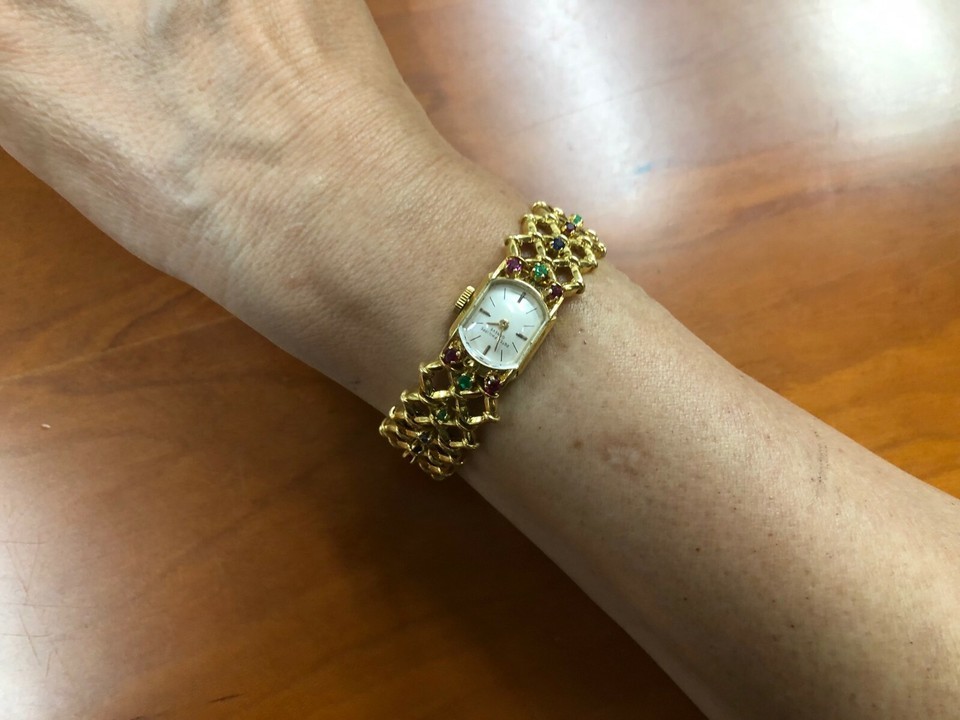 Patek Philippe Ladies 18k Yellow Gold Hand-Winding Watch w/ Ornate Gubelin Band Item image 12