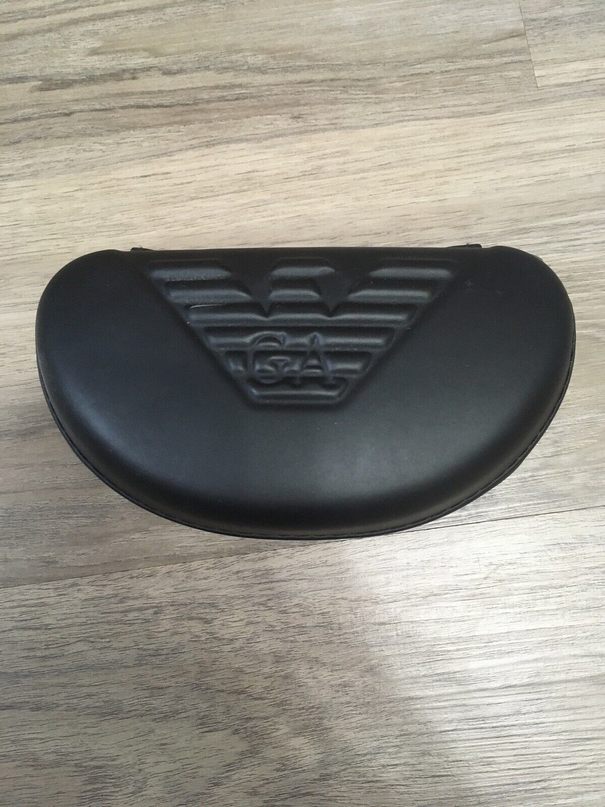 Giorgio Armani Sunglasses Case Only Black Faux Leather Zip Up Softcase - $20.35