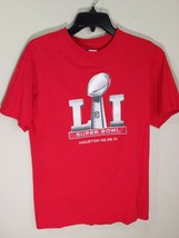 Super Bowl LI Falcons vs Patriots - Houston Texas 2017 Red T-Shirt Size M - £4.70 GBP