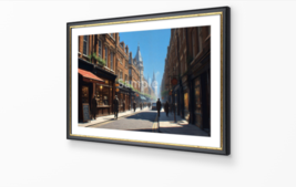 Photograph of a sunlit, cobblestone street in a historic European city  - €2,15 EUR