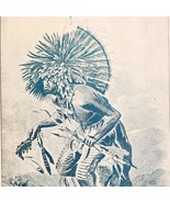 1891 Incantations Sitting Bull Blue Plate Print Victorian Indian War His... - $570.99 MXN