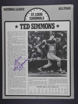 Ted Simmons Signed Autographed Vintage 8.5x11 Magazine Photo - St. Louis... - £15.72 GBP