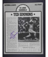 Ted Simmons Signed Autographed Vintage 8.5x11 Magazine Photo - St. Louis... - €17,24 EUR
