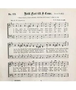 1883 Gospel Hymn Hold Fast Till I Come Sheet Music Victorian Religious A... - $19.99