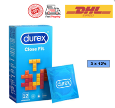 3 X 12pcs Durex Close Fit For Firmer Hold Condom Free Express Shipping - £66.99 GBP