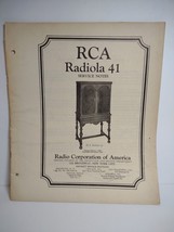 RCA Radiola 41 Original 1928 Service Notes Manual Radio Victor 27 Pages ... - £42.24 GBP