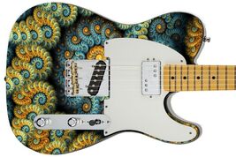 Guitar Skin Axe Wrap Re-skin Vinyl Fractal Echo Retro Pattern 695 - $47.47