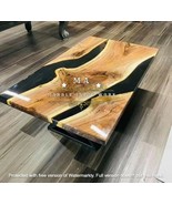 Living Room Furniture River Ocean Epoxy Table Top Wooden Live Edge Handm... - $6,798.30