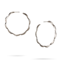 Reverie Scallop Hoop Earrings - Sterling Silver - $143.00