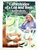 1981 Color Gibley&#39;s Gin Ad  Gibley&#39;s Idea of a Gin and Tonic Taste the G... - £6.28 GBP